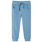 Kinderjoggingbroek 104 blauw katoen polyester