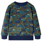 Kids' t-shirt 128 mottled dark khaki
