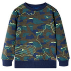 Children's T-shirt size 140 mottled dark khaki