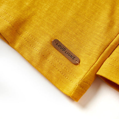 Kindershirt met lange mouwen 104 okerkleurig Oker 104