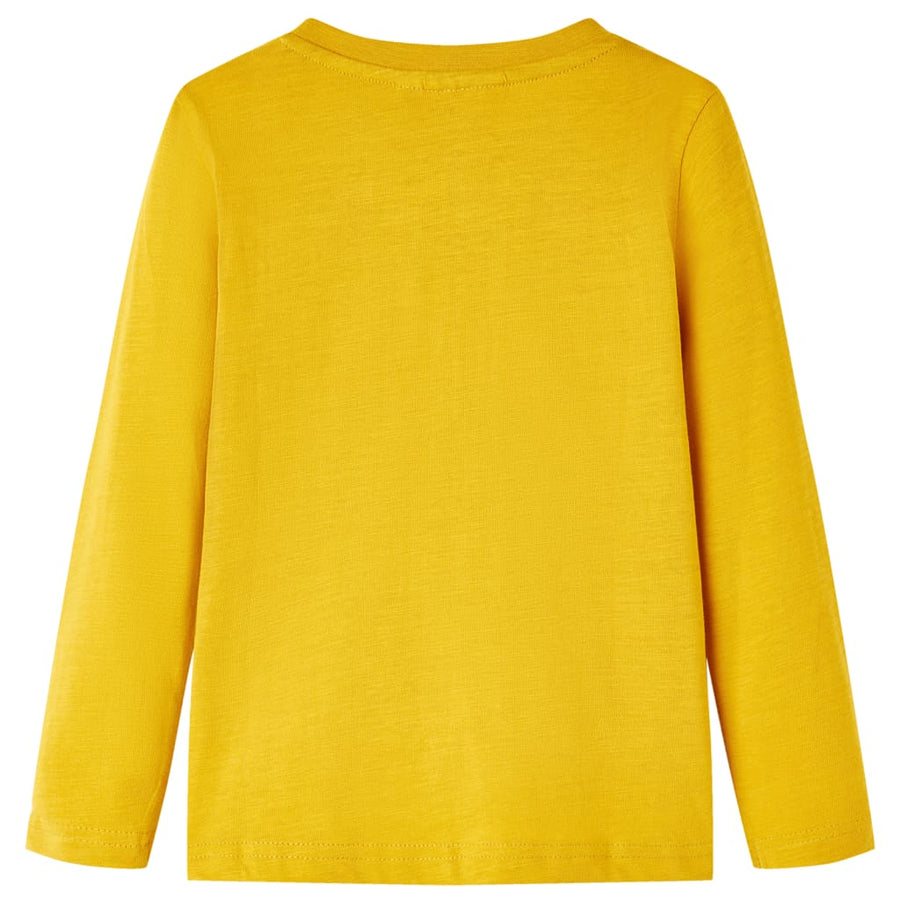 Kindershirt met lange mouwen 116 okerkleurig Oker 116