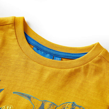 Kindershirt met lange mouwen 116 okerkleurig Oker 116