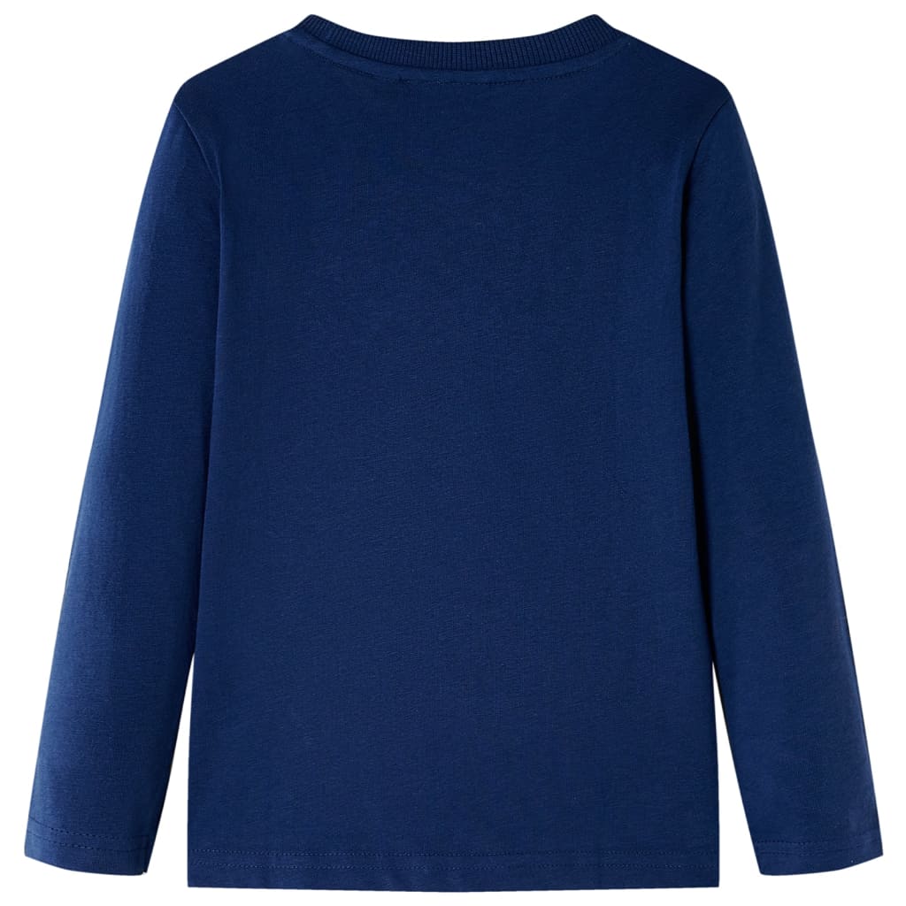 Kindershirt met lange mouwen 104 marineblauw Marineblauw