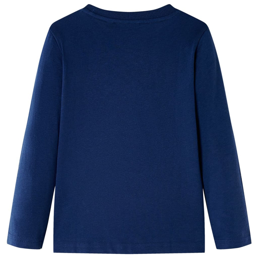 Kindershirt met lange mouwen 104 marineblauw Marineblauw