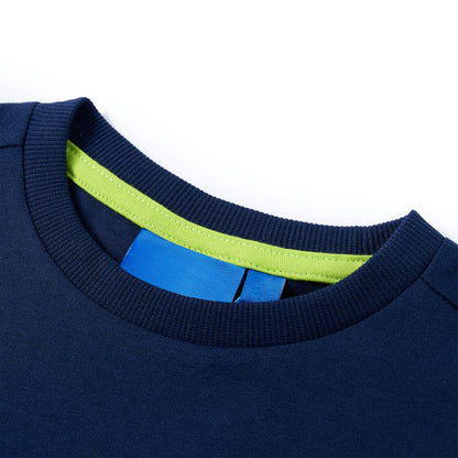 Kindershirt met lange mouwen 116 marineblauw Marineblauw