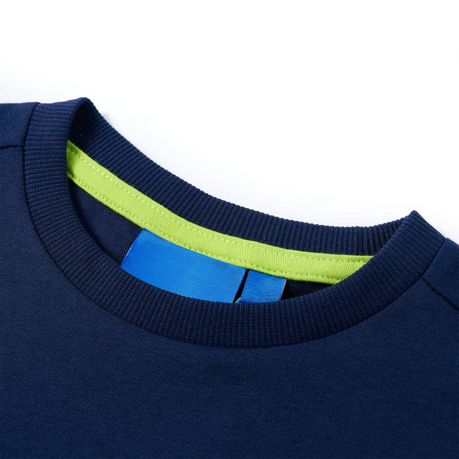 Kindershirt met lange mouwen 116 marineblauw Marineblauw