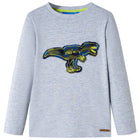 Kids long-sleeve shirt 128 heather grey