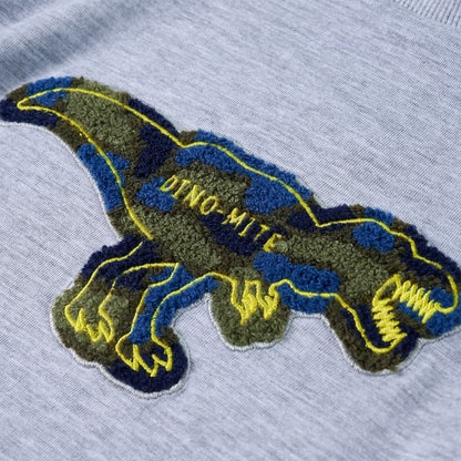 Kindershirt met lange mouwen 128 gemêleerd grijs Grijs