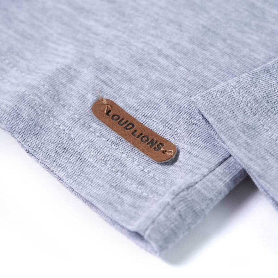 Kindershirt met lange mouwen 128 gemêleerd grijs Grijs