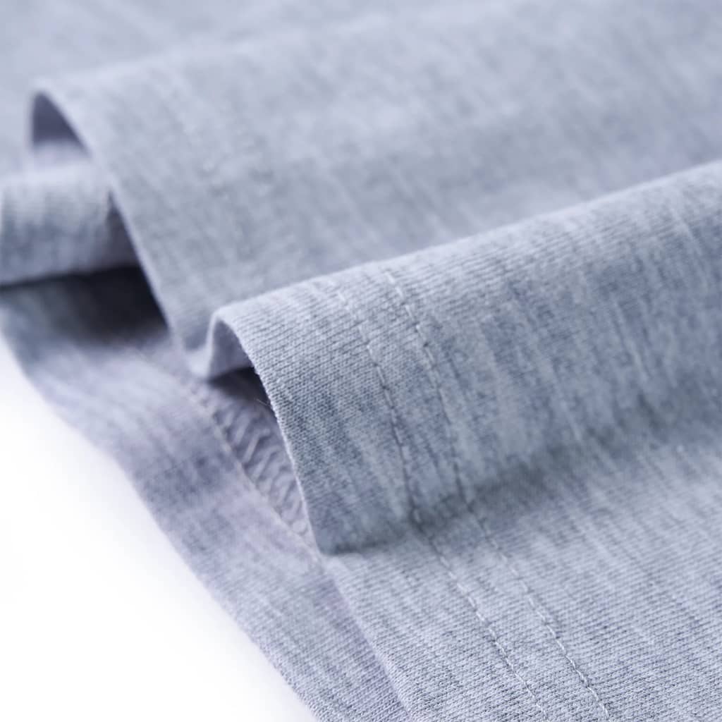 Kindershirt met lange mouwen 128 gemêleerd grijs Grijs
