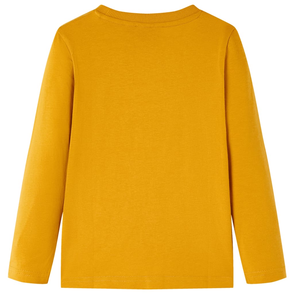 Kindershirt met lange mouwen 104 okerkleurig Oker 104