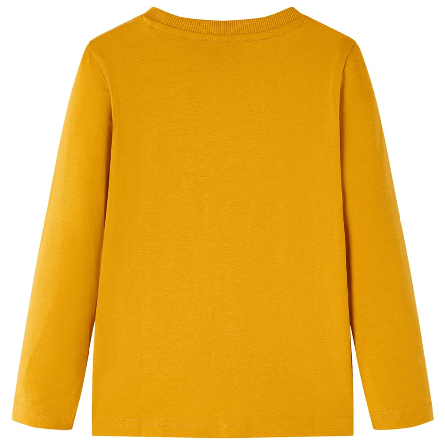 Kindershirt met lange mouwen 104 okerkleurig Oker 104