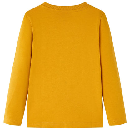 Kindershirt met lange mouwen 128 okerkleurig Oker 128