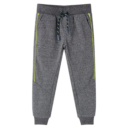 Kinderjoggingbroek 128 gemêleerd grijs