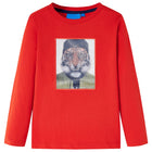 Children's long-sleeved shirt 128 red