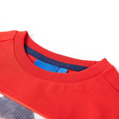 Kindershirt met lange mouwen 128 rood Rood 128