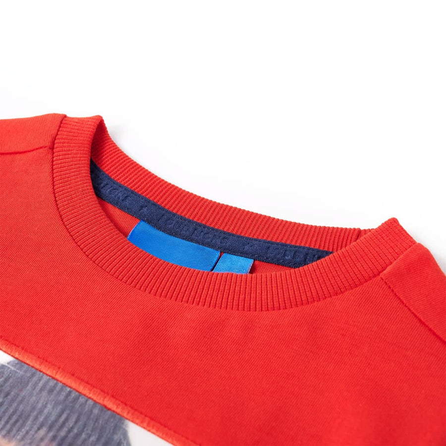 Kindershirt met lange mouwen 128 rood Rood 128