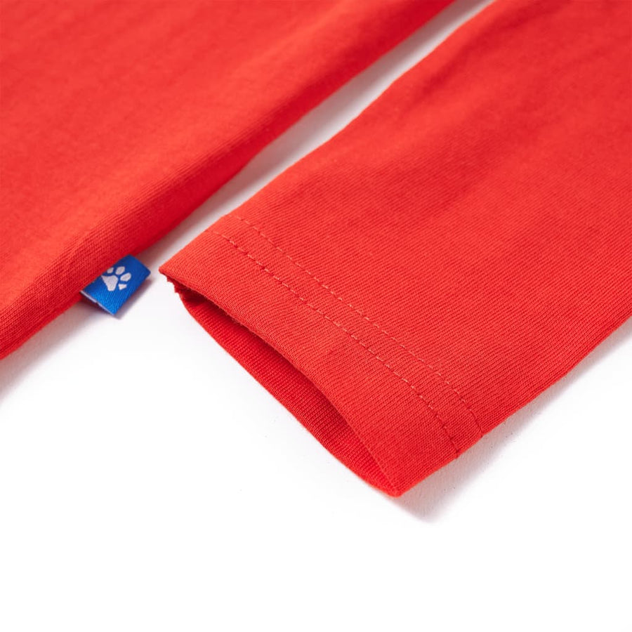 Kindershirt met lange mouwen 128 rood Rood 128