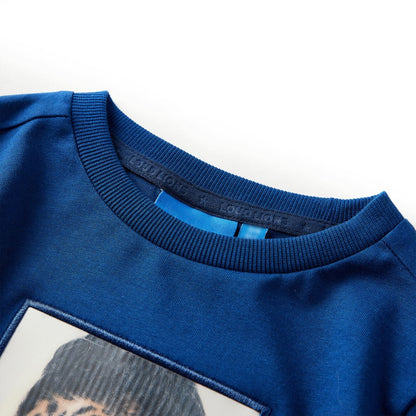 Kindershirt met lange mouwen 128 donkerblauw Donkerblauw 128