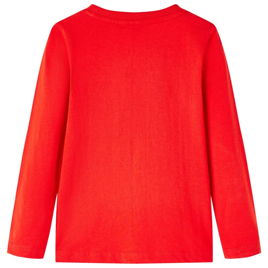 Kindershirt met lange mouwen 104 rood Rood