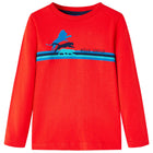 Kids' long-sleeved shirt 116 red