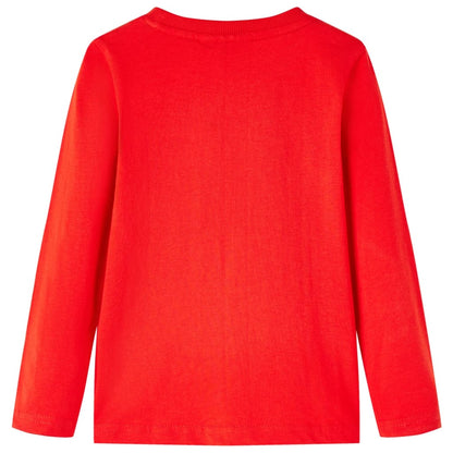 Kindershirt met lange mouwen 116 rood Rood