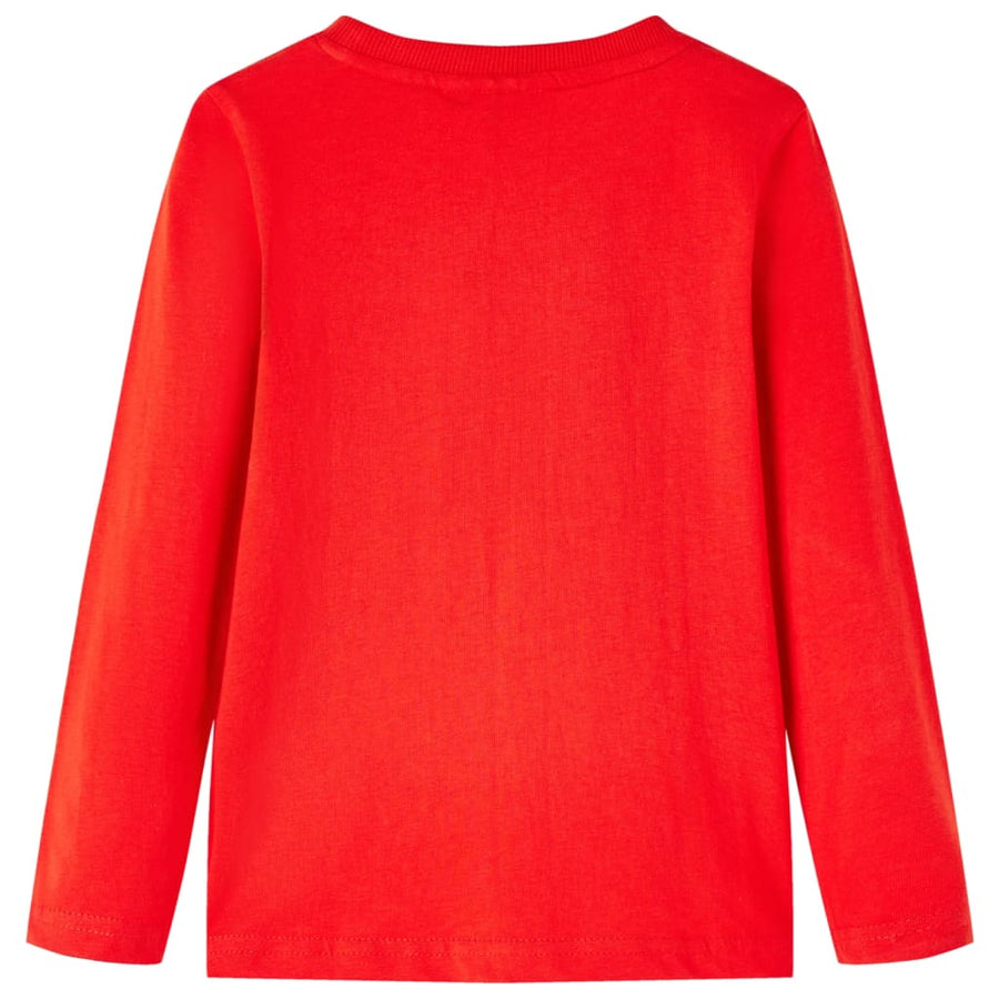 Kindershirt met lange mouwen 116 rood Rood