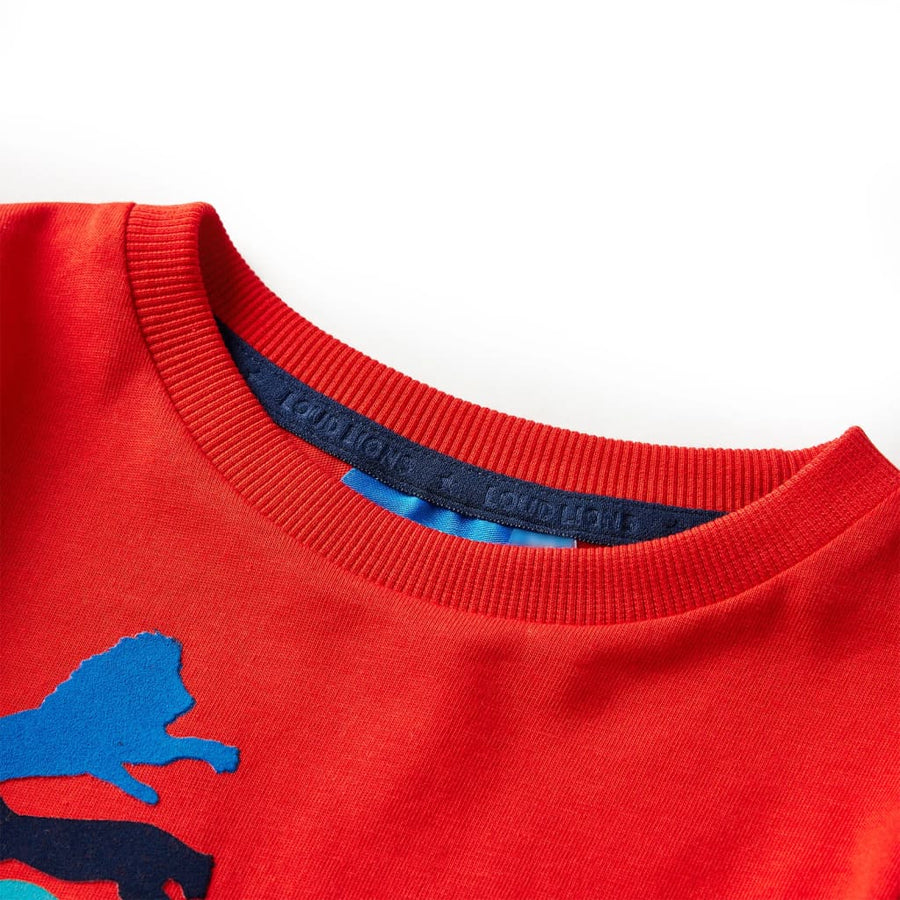 Kindershirt met lange mouwen 116 rood Rood