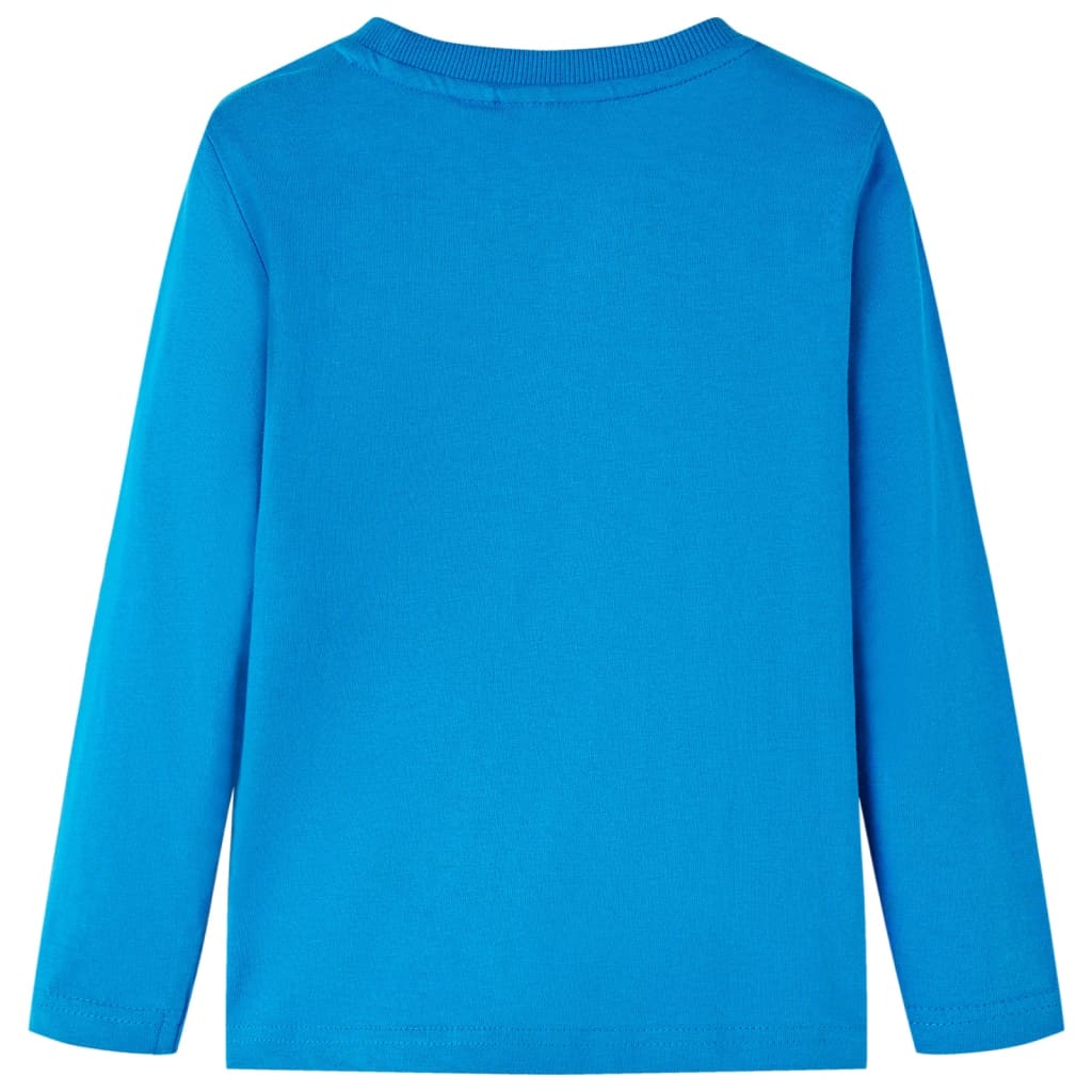 Kindershirt met lange mouwen 104 kobaltblauw Blauw 104