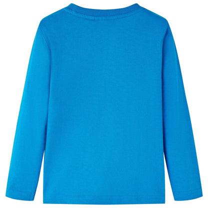 Kindershirt met lange mouwen 104 kobaltblauw Blauw 104