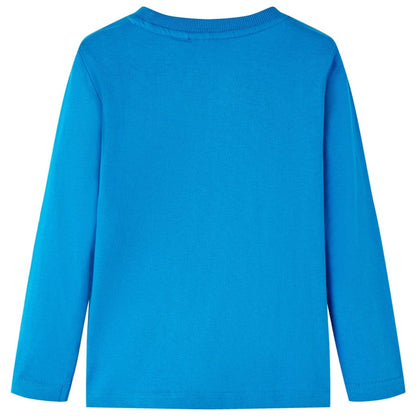 Kindershirt met lange mouwen 116 kobaltblauw Blauw 116