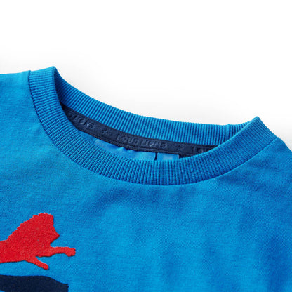 Kindershirt met lange mouwen 116 kobaltblauw Blauw 116