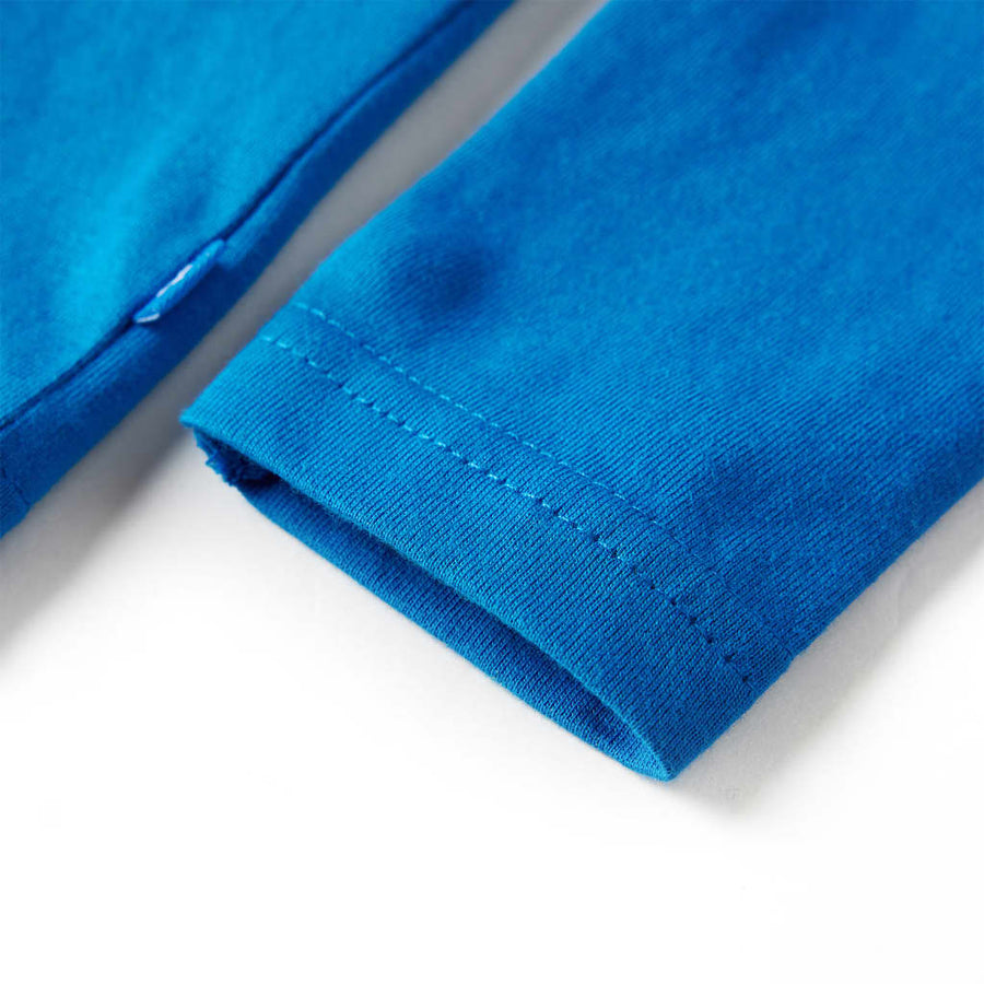 Kindershirt met lange mouwen 116 kobaltblauw Blauw 116