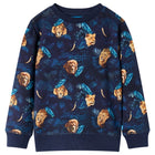 Kindertrui 128 marineblauw katoen