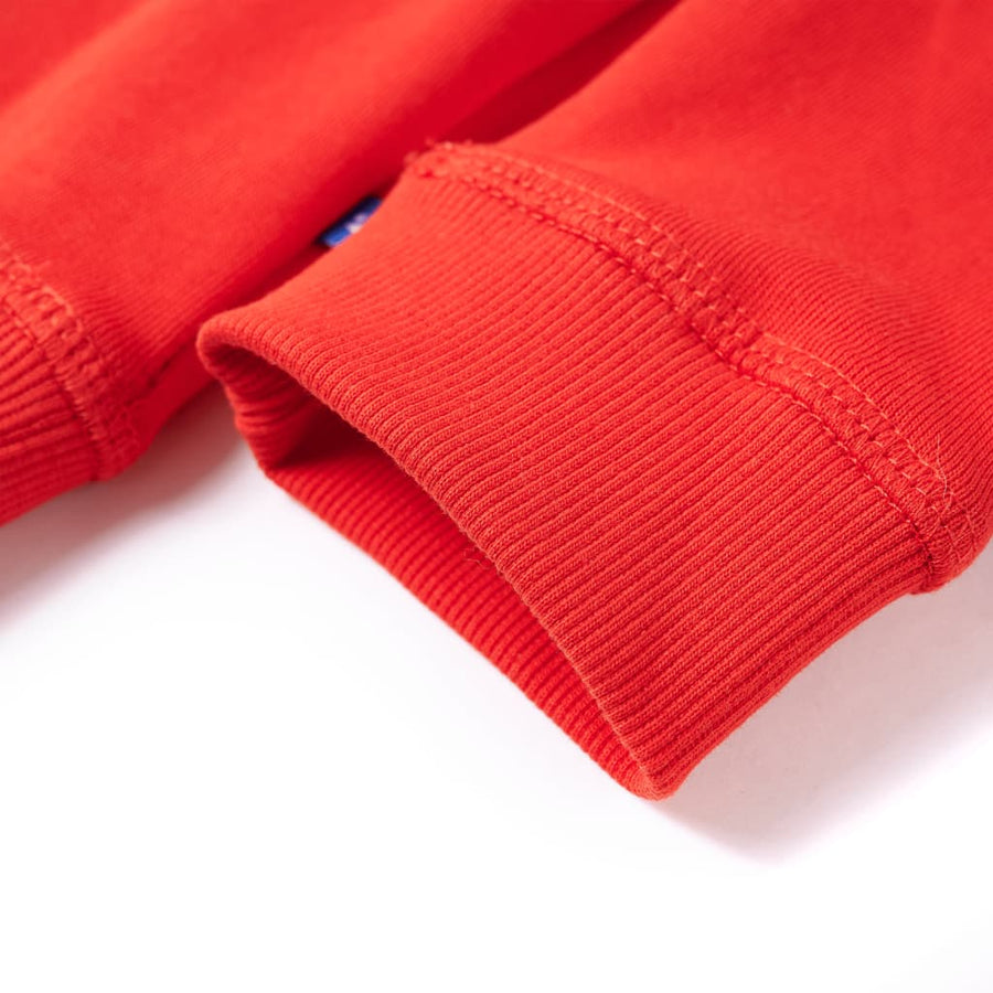 Kindertrui met capuchon 104 rood 104
