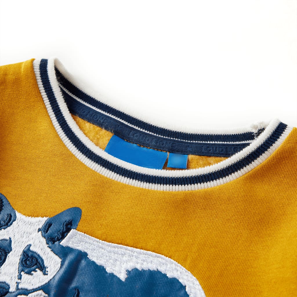 Kindertrui 128 okerkleurig Oker 128