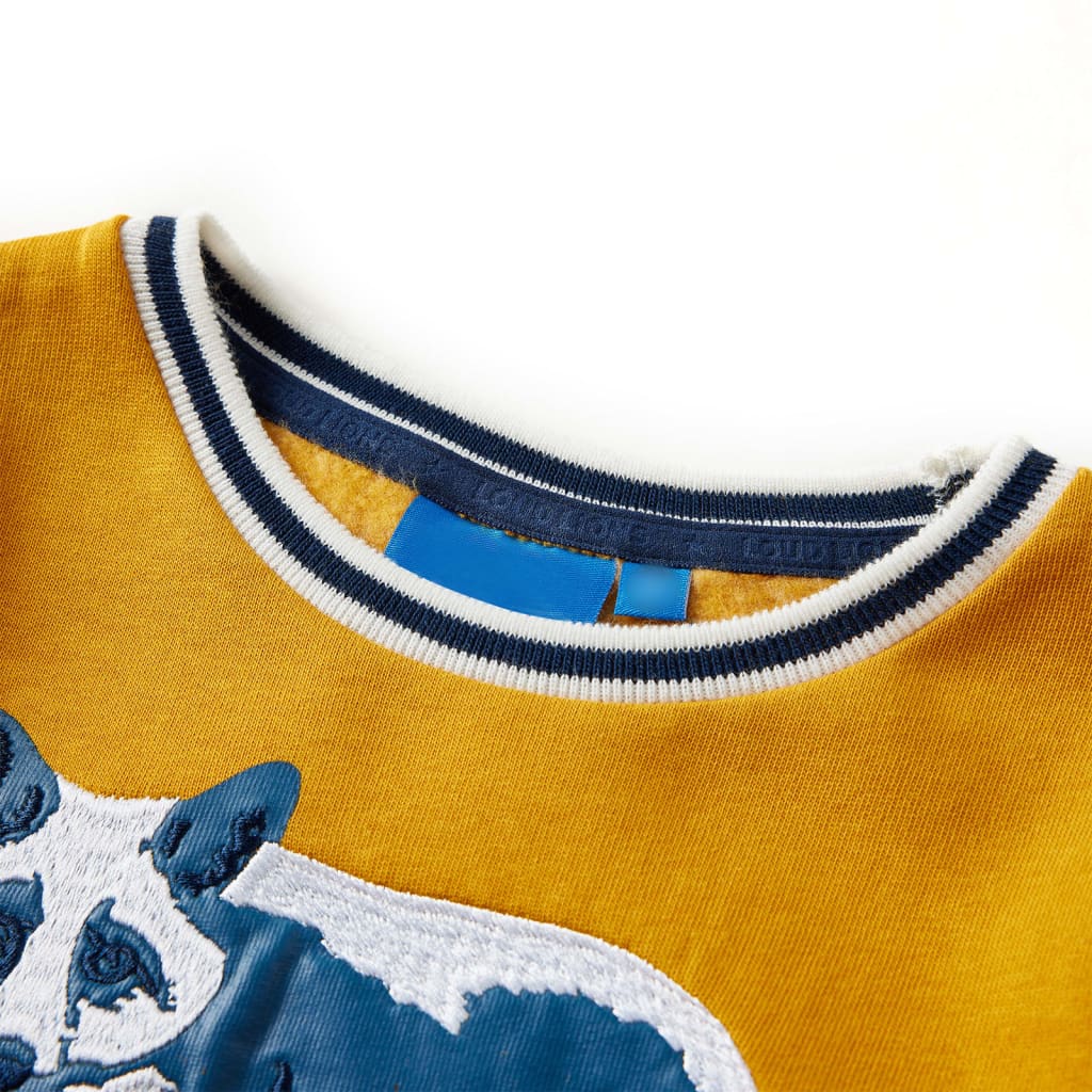 Kindertrui 140 okerkleurig Oker