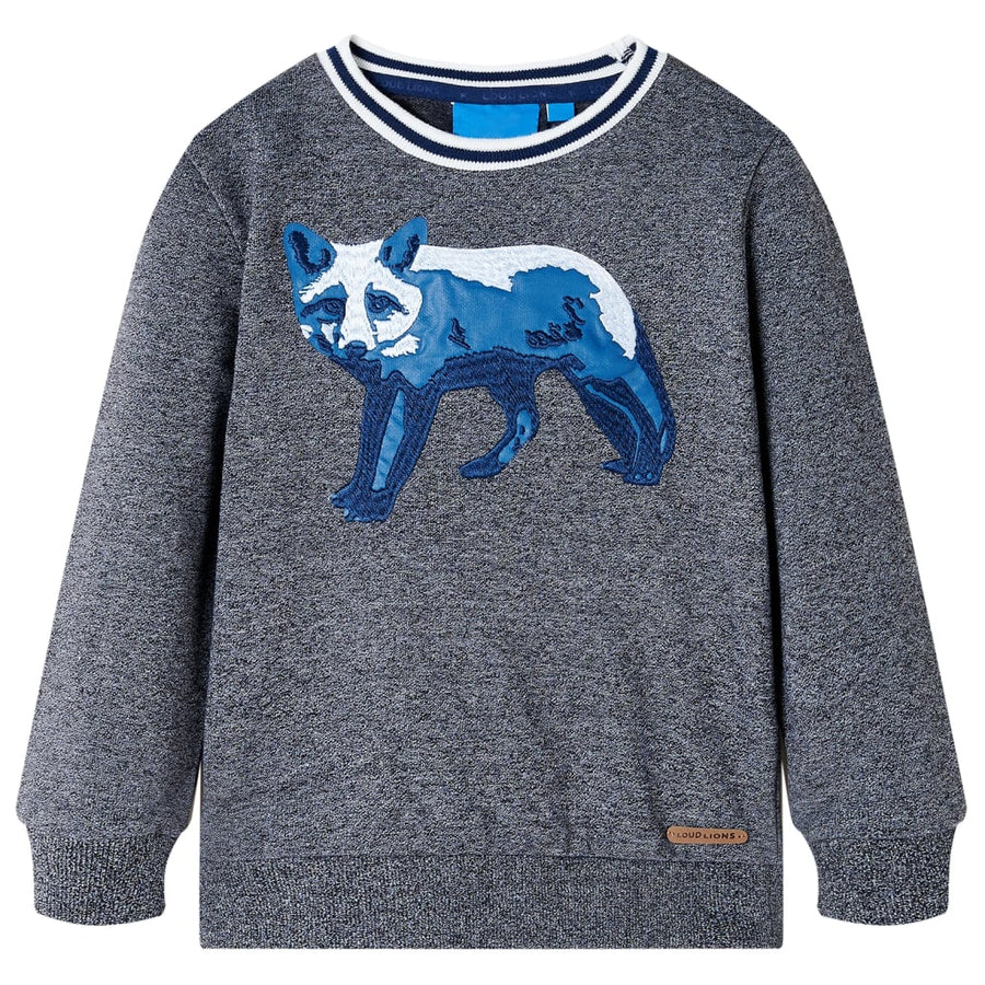 Kindertrui 140 gemêleerd marineblauw Melange 140