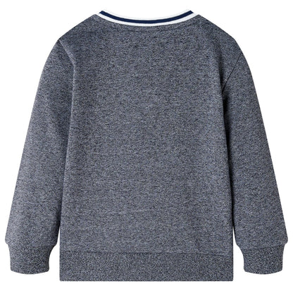 Kindertrui 140 gemêleerd marineblauw Melange 140