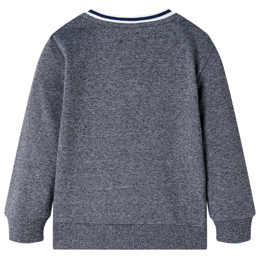 Kindertrui 140 gemêleerd marineblauw Melange 140