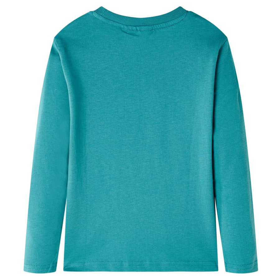 Kindershirt met lange mouwen 104 donkerzeeblauw Aqua 104