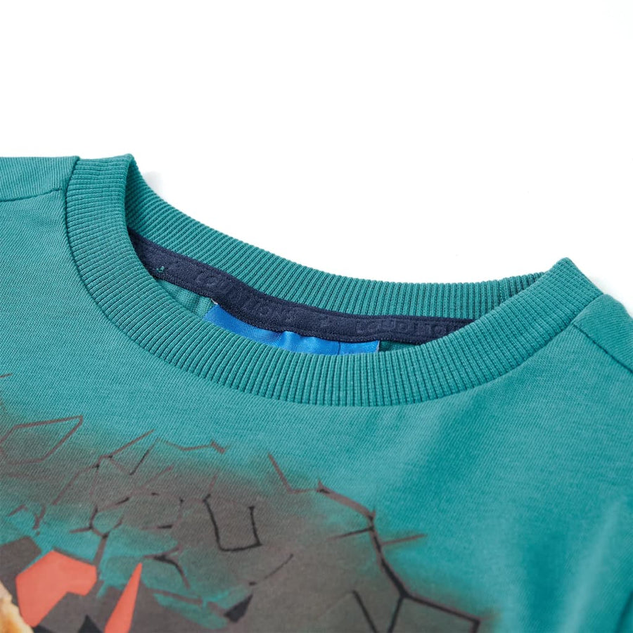Kindershirt met lange mouwen 104 donkerzeeblauw Aqua 104