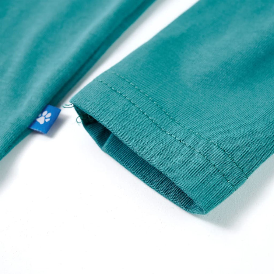 Kindershirt met lange mouwen 104 donkerzeeblauw Aqua 104