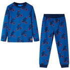 Children's long-sleeved pajamas 104 petroleum blue