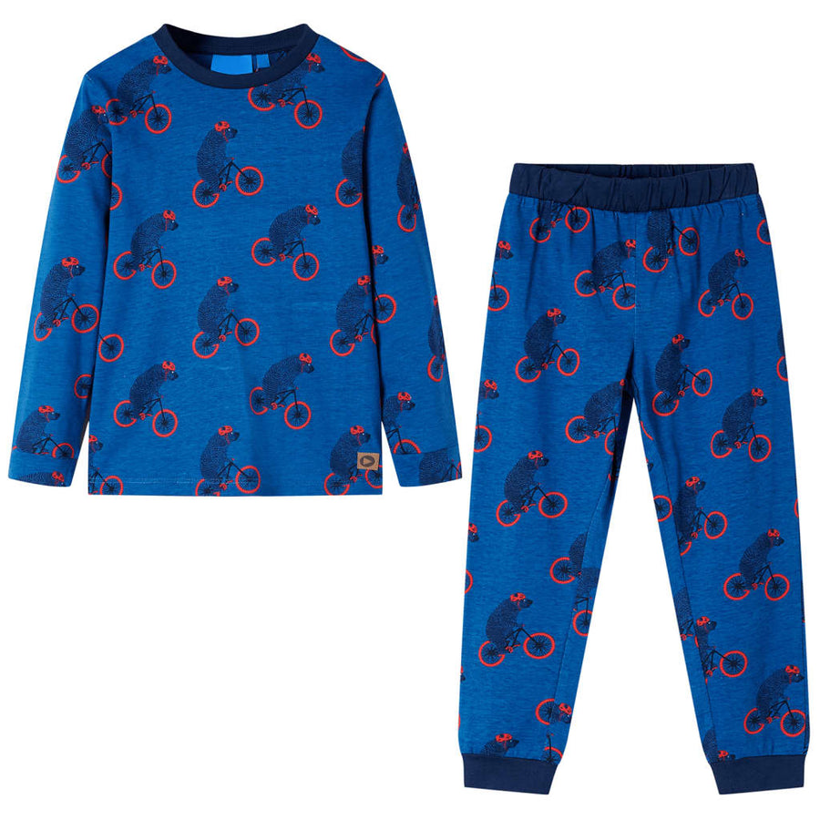 Kinderpyjama met lange mouwen 128 petroleumkleurig 128