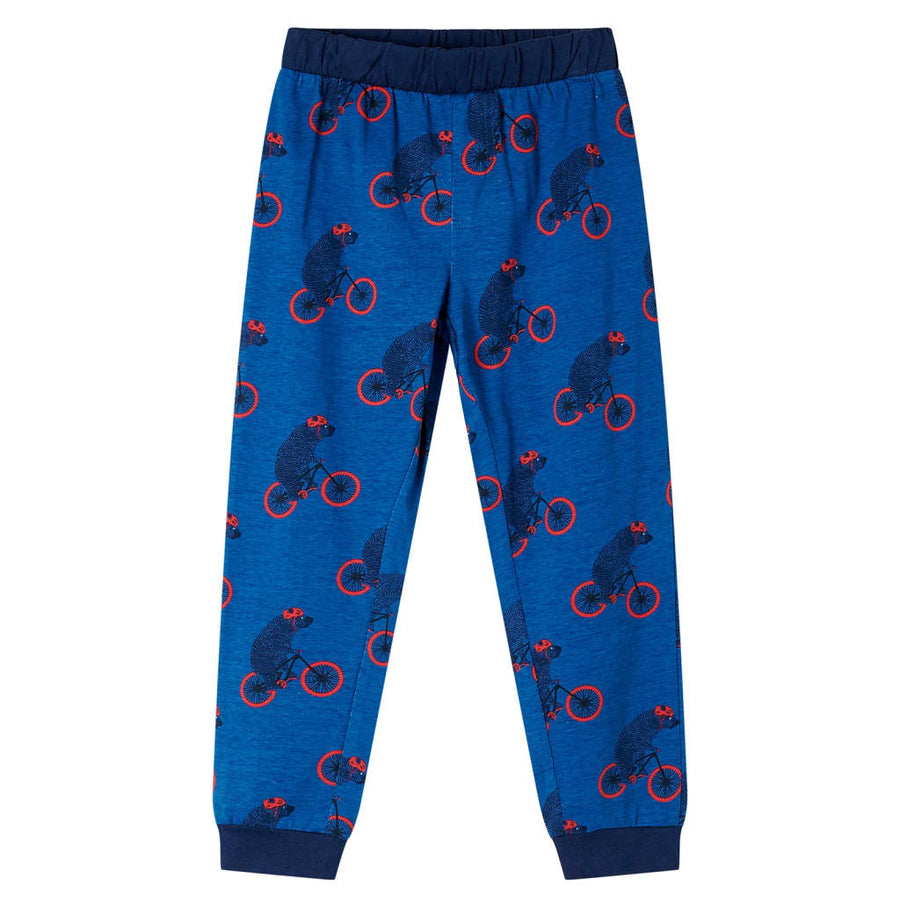 Kinderpyjama met lange mouwen 128 petroleumkleurig 128
