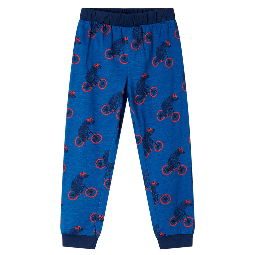 Kinderpyjama met lange mouwen 140 petroleumkleurig 140