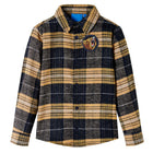 Kids checked shirt 104 yellow and black