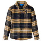 Kindershirt geruit geel zwart 116