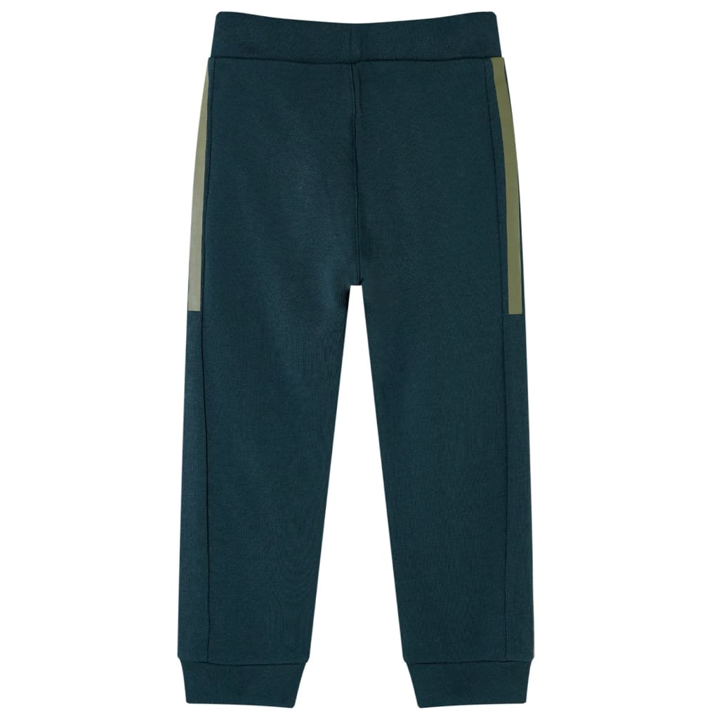 Kinderjoggingbroek met trekkoord 92 mosgroen 92